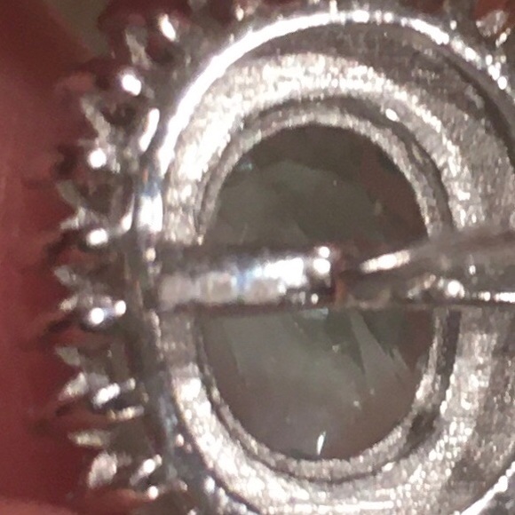 LAST PAIR!  Sterling silver aquamarine CZ Earrings - Picture 6 of 7